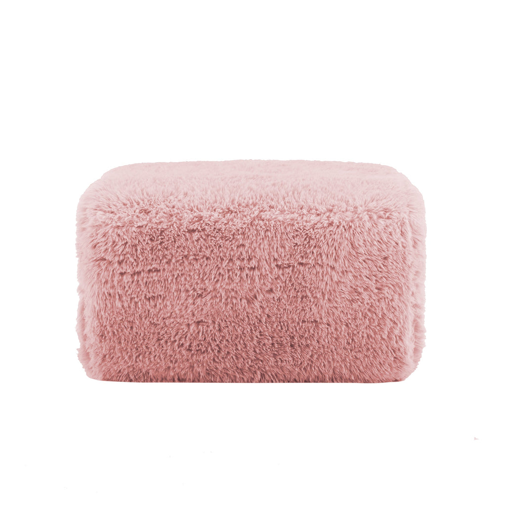 Aviana Ottoman Plush Fabric with Comfortable Design - Pink