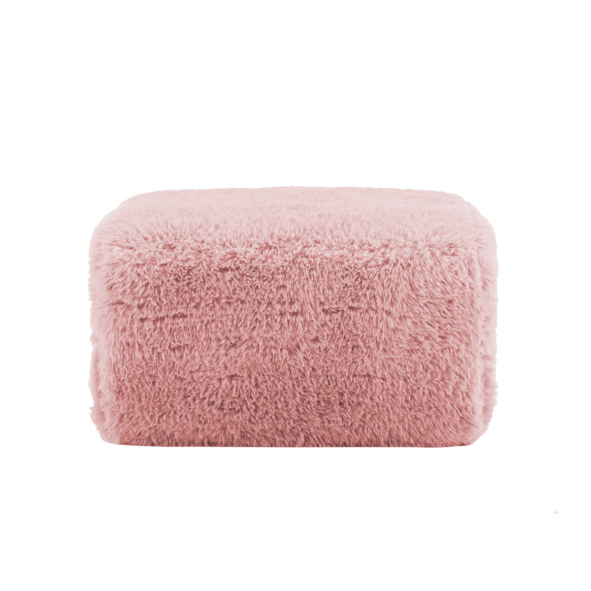 Aviana Ottoman Plush Fabric with Comfortable Design - Pink