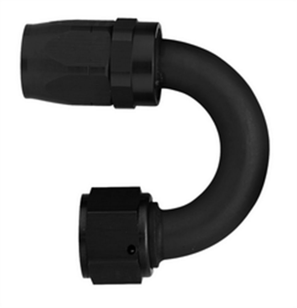 #10 180 Deg Hose End Black - FCM4464