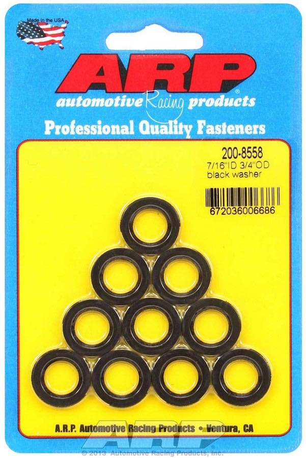 Black Washers - 7/16 ID x 3/4 OD (10) - 2008558