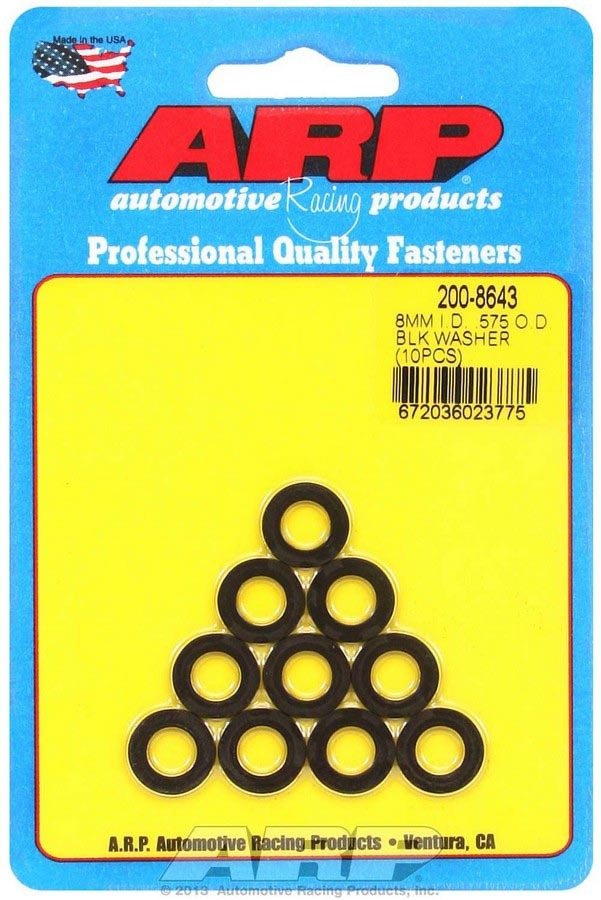 Black Washers - 8mm ID x .575 OD (10) - 2008643