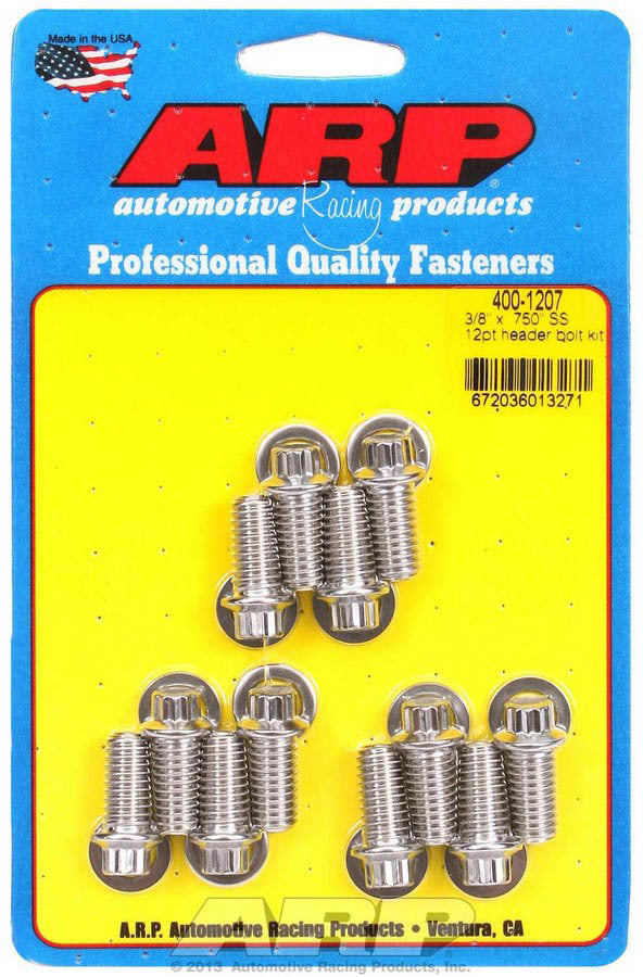S/S Header Bolt Kit - 3/8 x .750 UHL (12) - 4001207