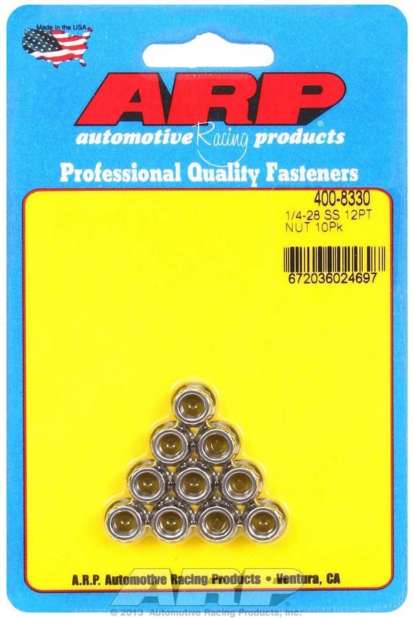 S/S 12pt. Nuts - 1/4-28 (10) - 4008330
