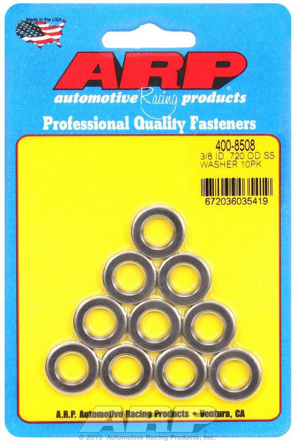 S/S Flat Washers - 3/8 ID x .715 OD (10) - 4008508