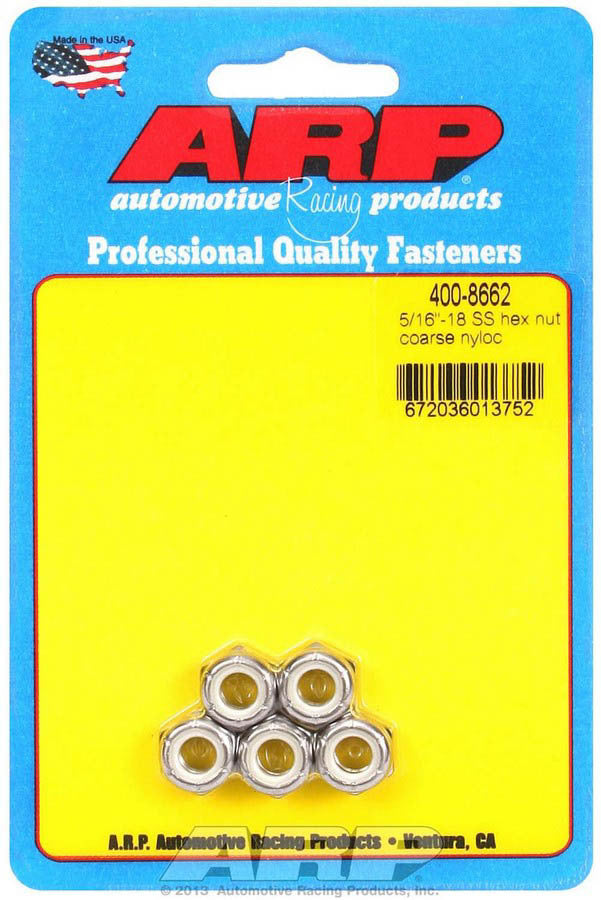 S/S Hex Nyloc Nuts 5/16-18 (5) - 4008662