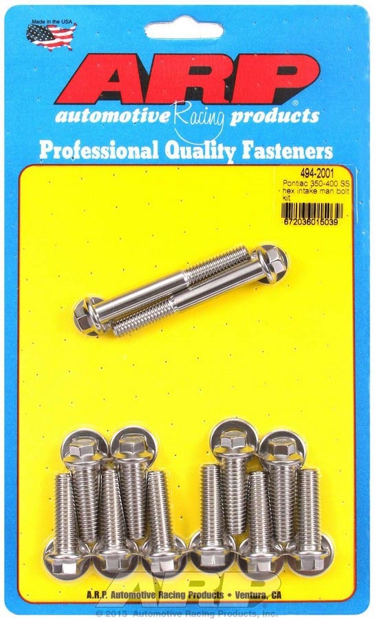 Pontiac S/S Intake Bolt Kit 6pt. - 4942001