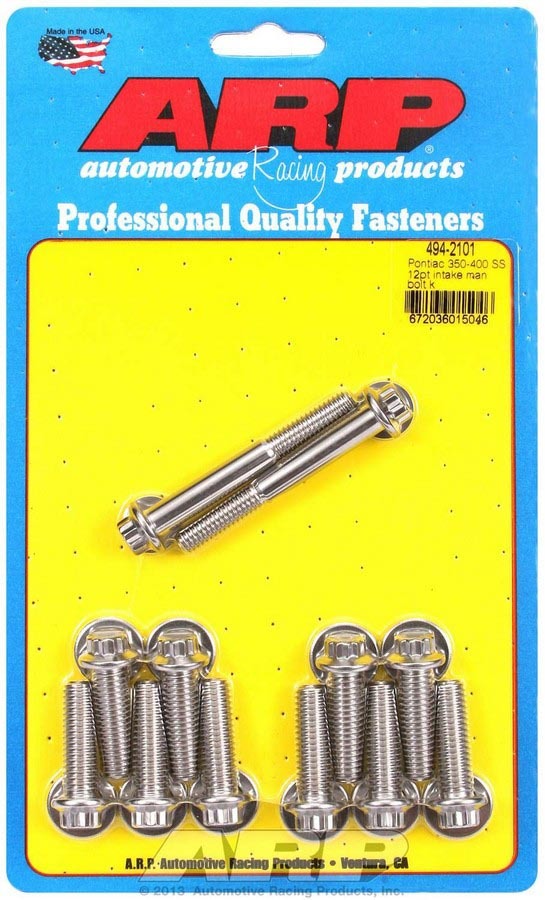 Pontiac S/S Intake Bolt Kit 12pt. - 4942101