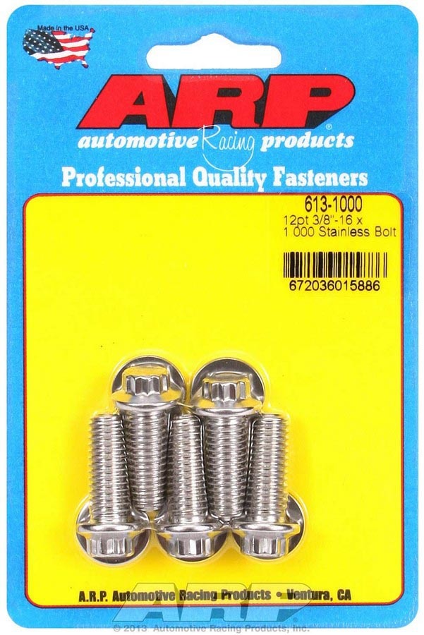 S/S Bolt Kit - 12pt. (5) 3/8-16 x 1.000 - 6131000