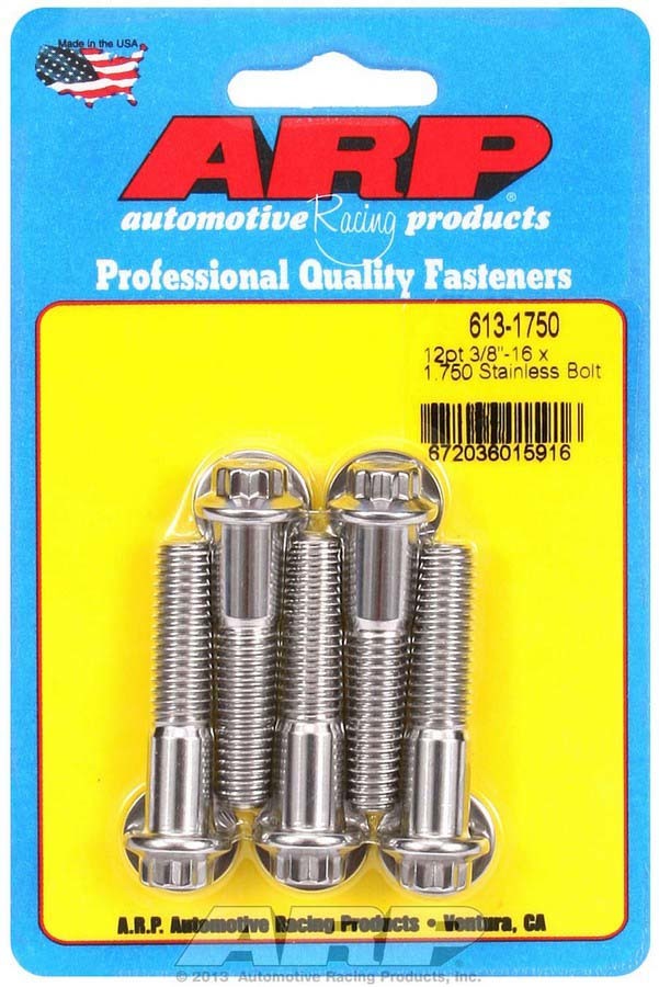 S/S Bolt Kit - 12pt. (5) 3/8-16 x 1.750 - 6131750