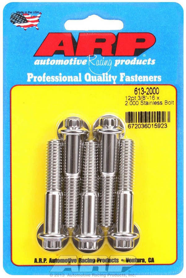 S/S Bolt Kit - 12pt. (5) 3/8-16 x 2.000 - 6132000