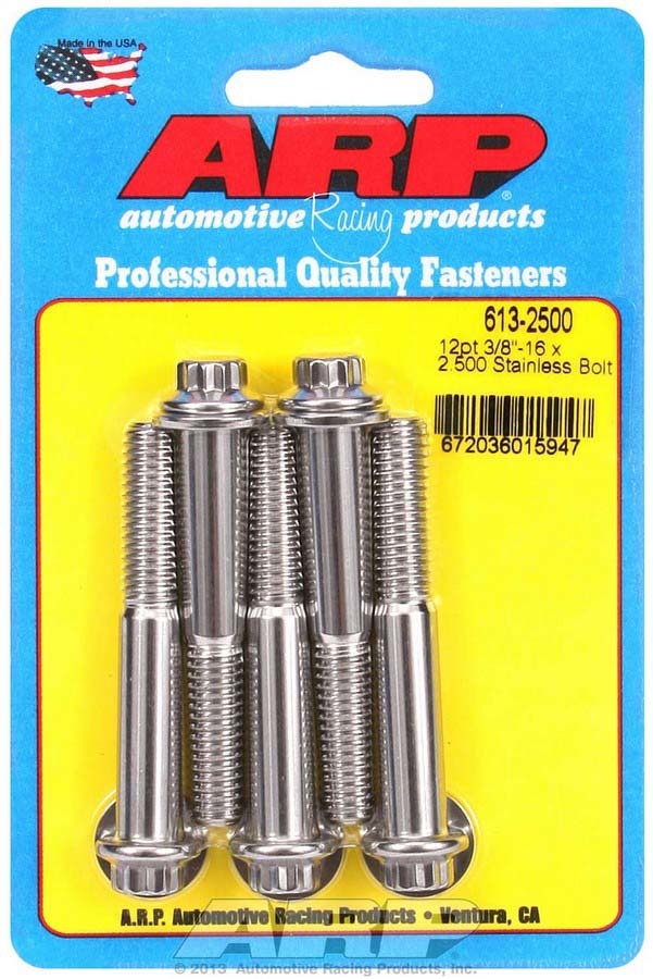 S/S Bolt Kit - 12pt. (5) 3/8-16 x 2.500 - 6132500
