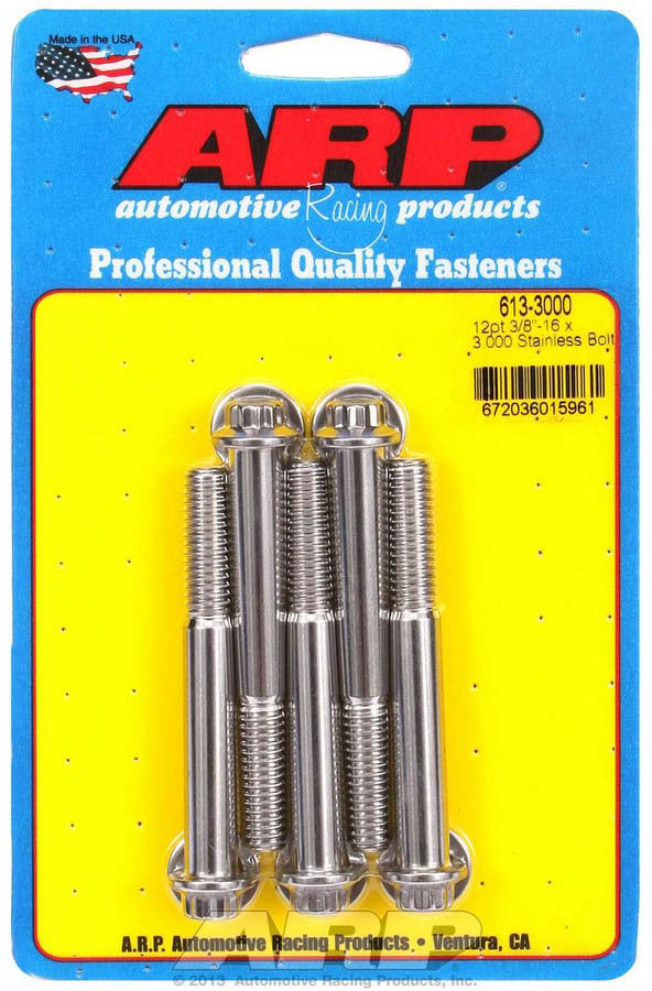 S/S Bolt Kit - 12pt. (5) 3/8-16 x 3.000 - 6133000
