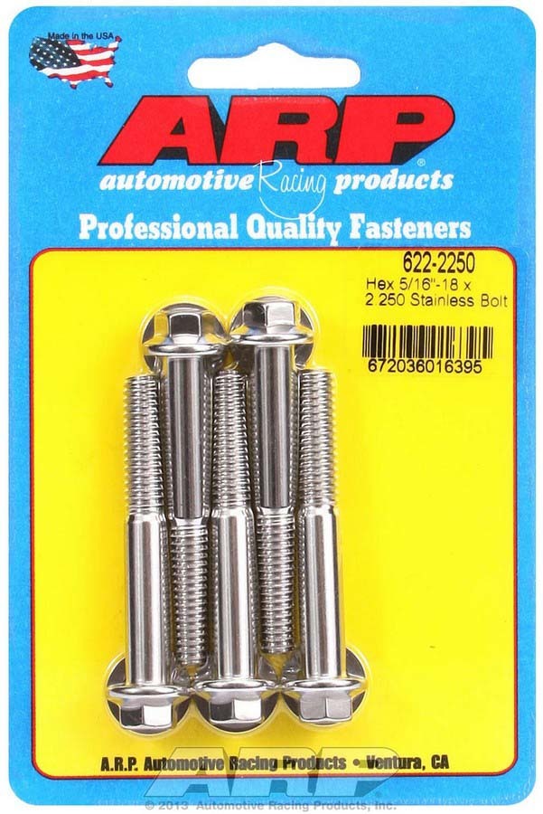 S/S Bolt Kit - 6pt. (5) 5/16-18 x 2.250 - 6222250