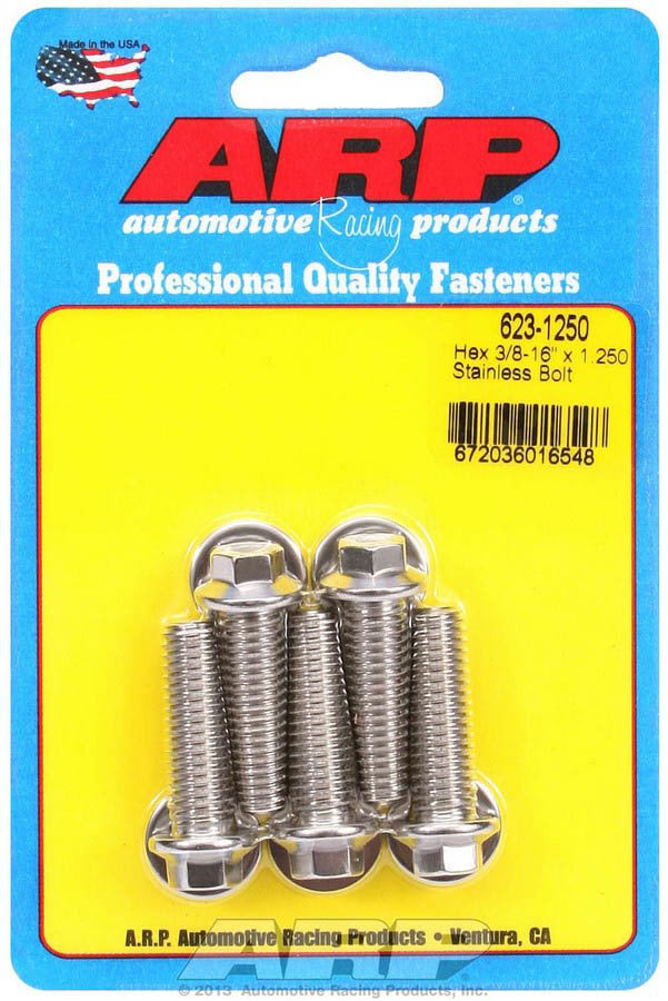 S/S Bolt Kit - 6pt. (5) 3/8-16 x 1.250 - 6231250
