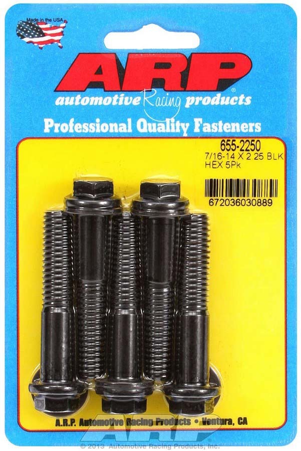 7/16-14 x 2.250 6pt Bolt Kit (5pk) - 6552250