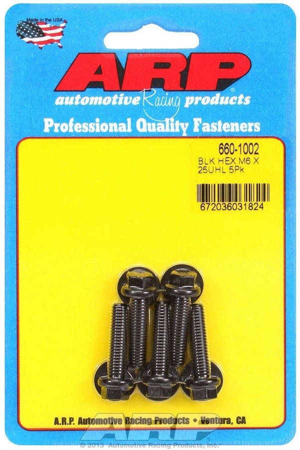 Bolt Kit - 6pt 5pk 6mm x 1.00 x 25mm - 6601002
