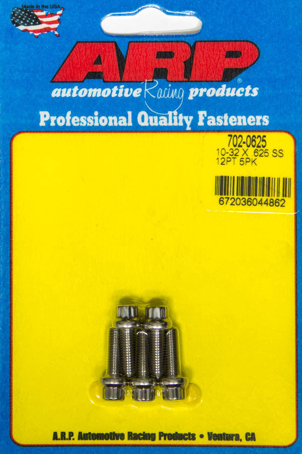 S/S Bolt Kit -12pt (5pk) 10-32 x .625 - 7020625