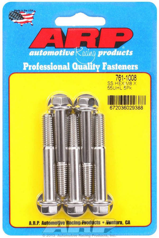 Bolt Kit - SS 6pt 5pk 8mm x 1.25 x 55mm - 7611008