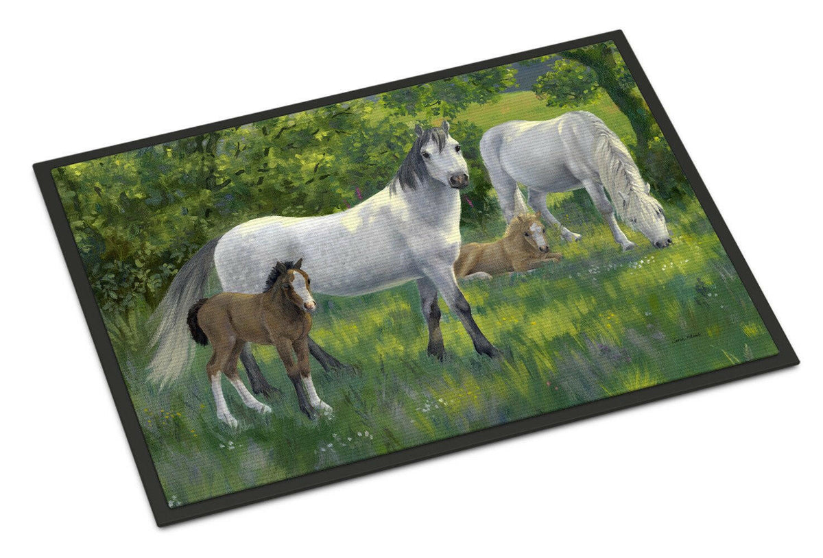 Group of Horses Doormat Indoor Outdoor 18H X 27W Front Door Mat Rugs for Entryway, Non Slip Washable