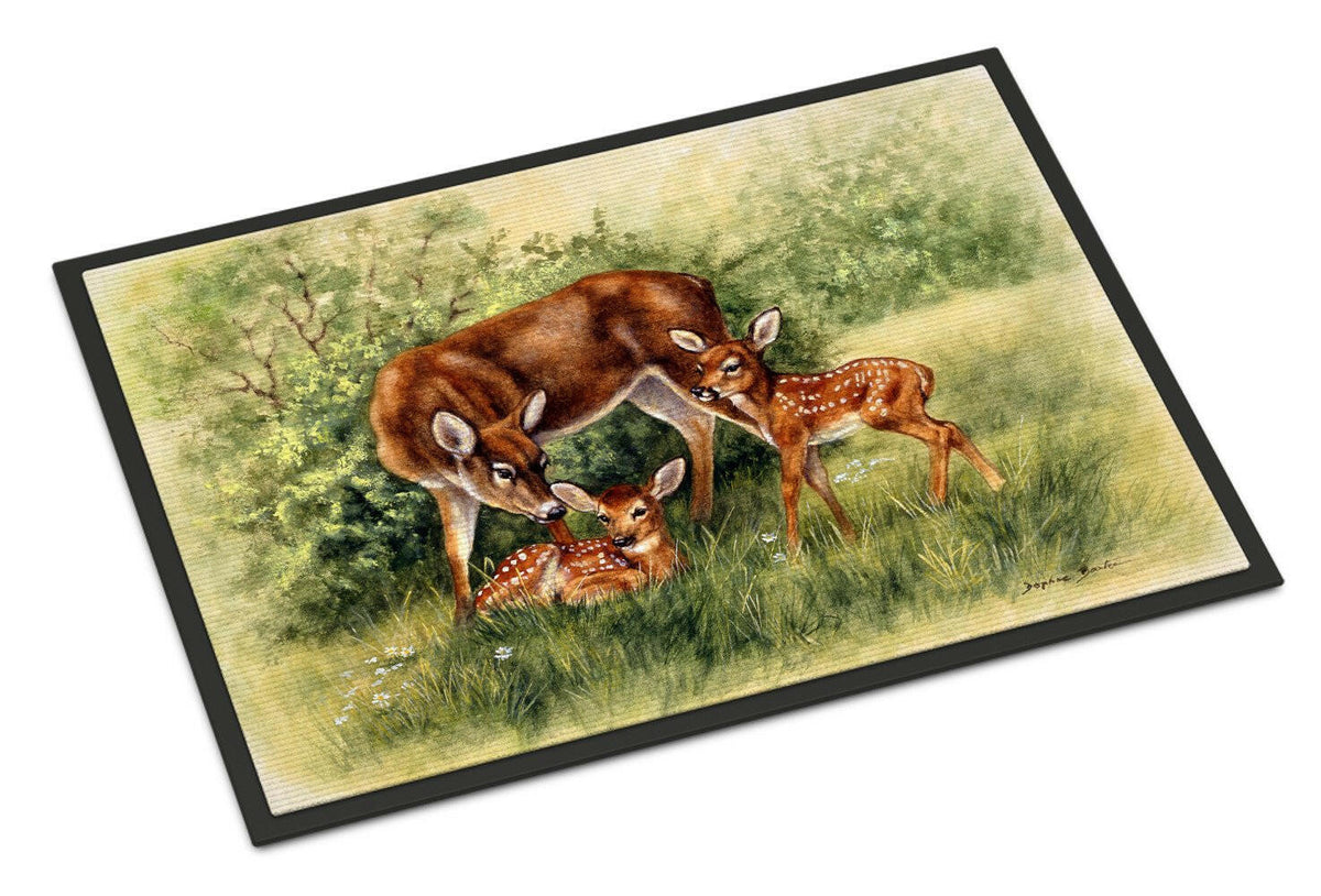 Deer by Daphne Baxter Doormat Indoor Outdoor 18H X 27W Front Door Mat Rugs for Entryway, Non Slip Washable