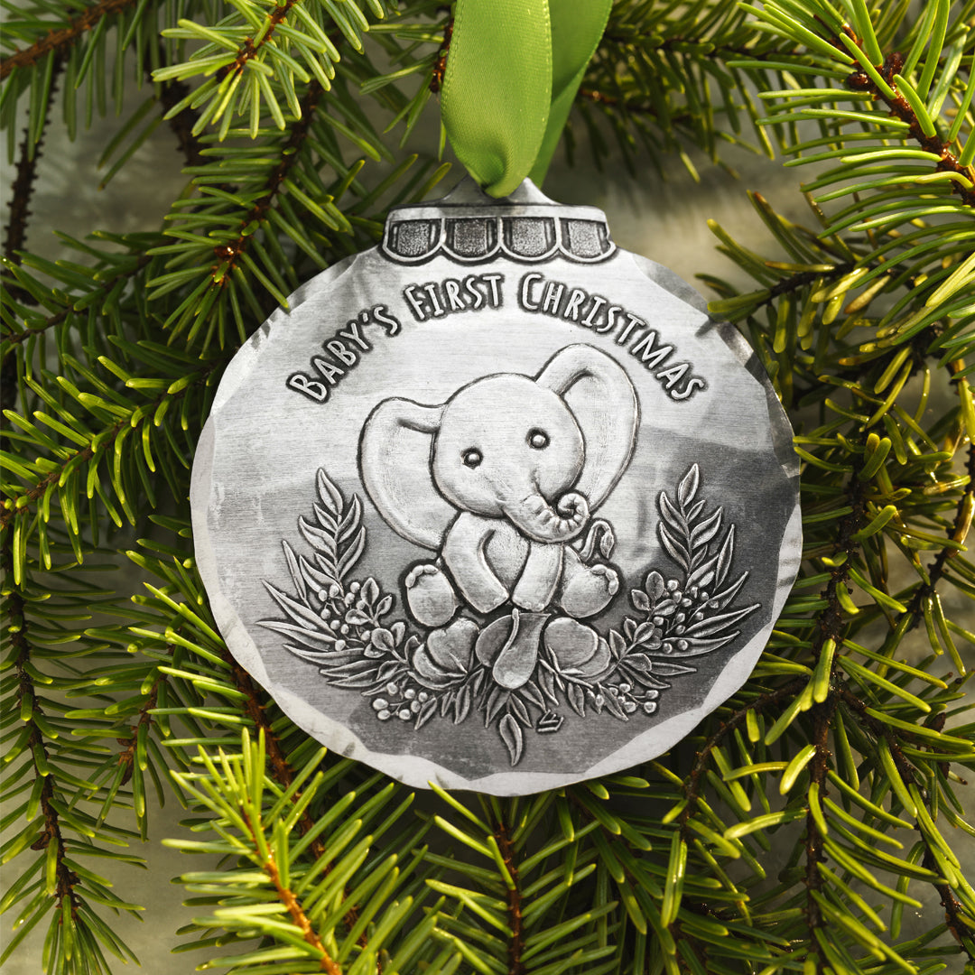 Baby's First Christmas Elephant Ornament