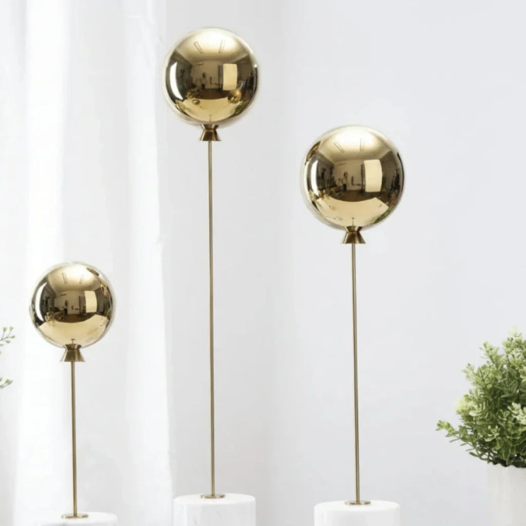 Balloon Sculpture Statue with Marble Base for Modern Home Decor