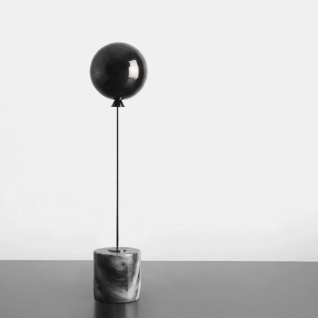 Balloon Sculpture Statue with Marble Base for Modern Home Decor
