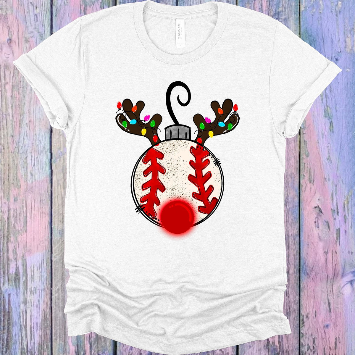 Baseball Reindeer Graphic Tee