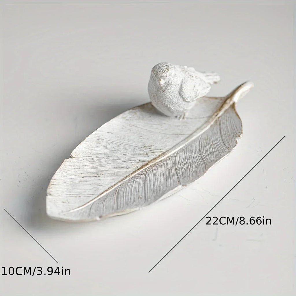 Bird Feather Storage Box Home Decoration, non- contact