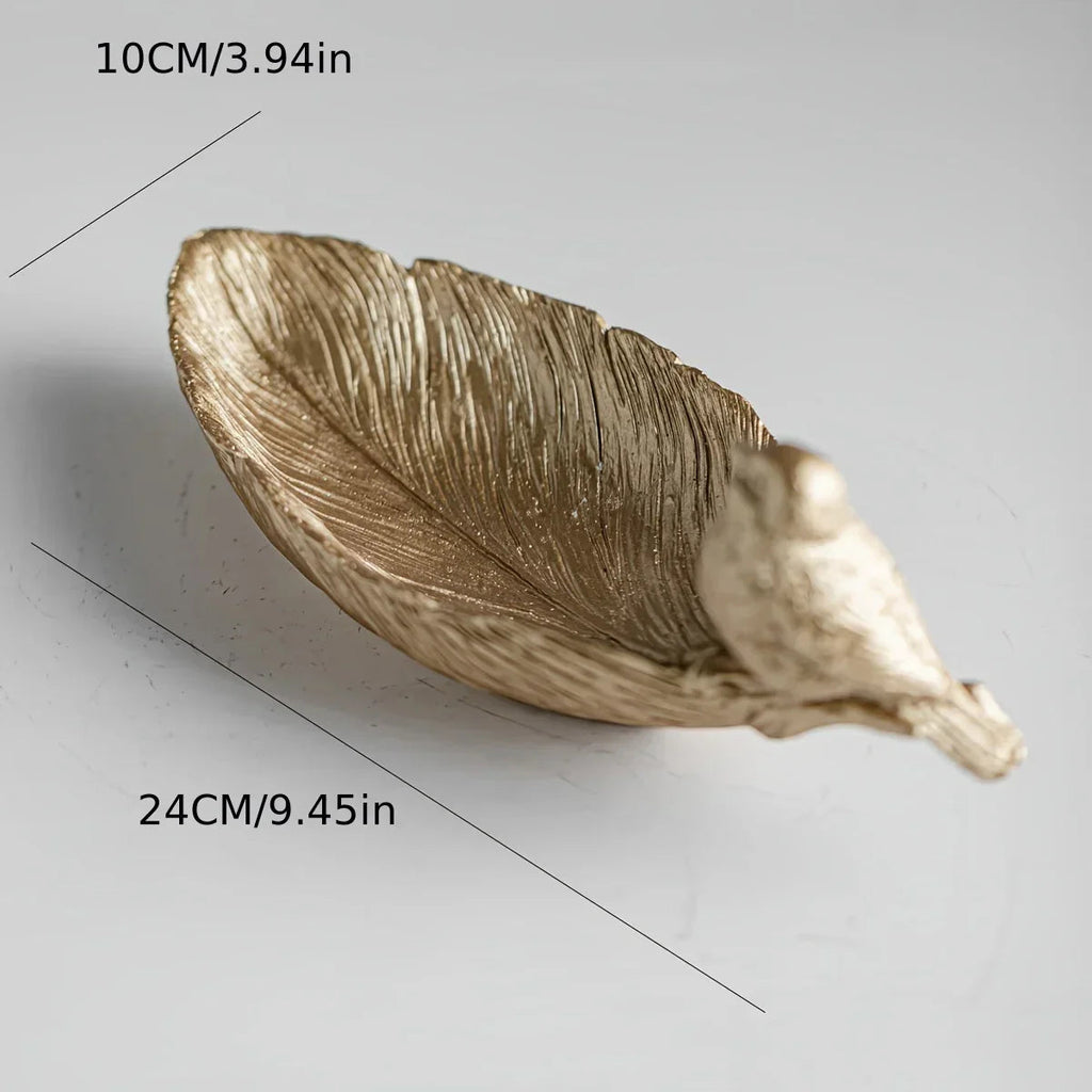 Bird Feather Storage Box Home Decoration, non- contact