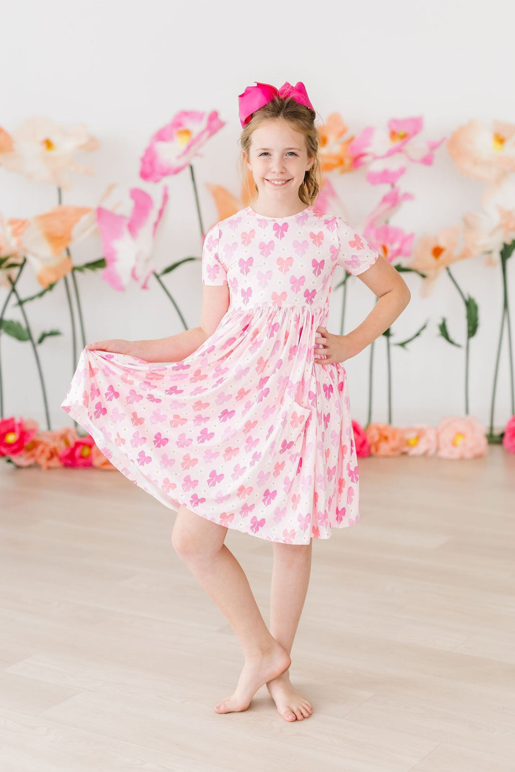 SALE Bow Beauty S/S Pocket Twirl Dress