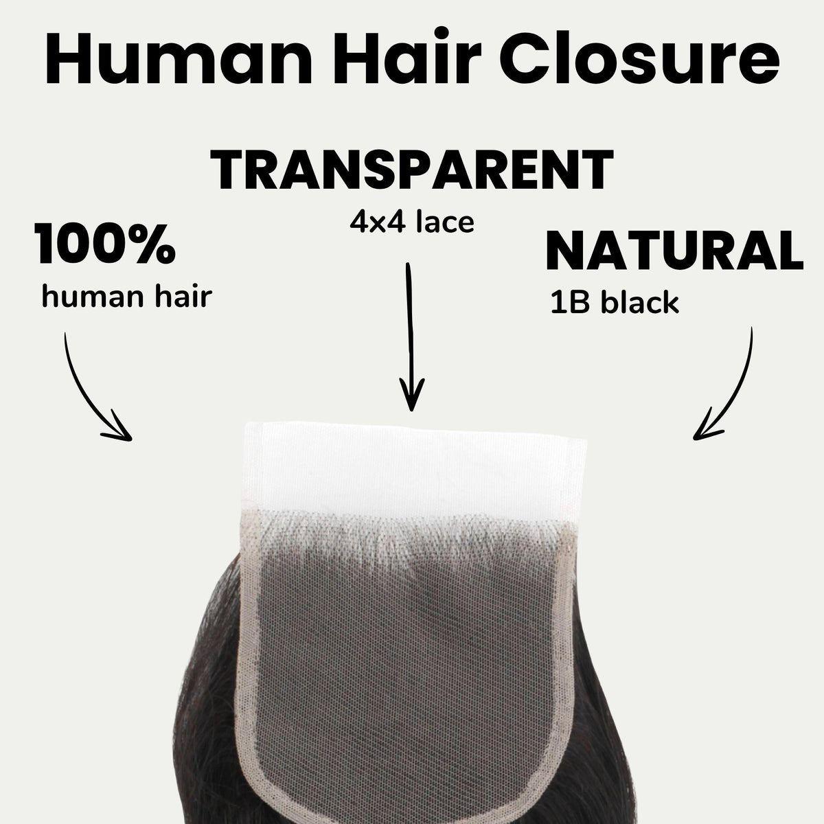 Brazilian Body Wave 4x4 Transparent Lace Human Hair Closure