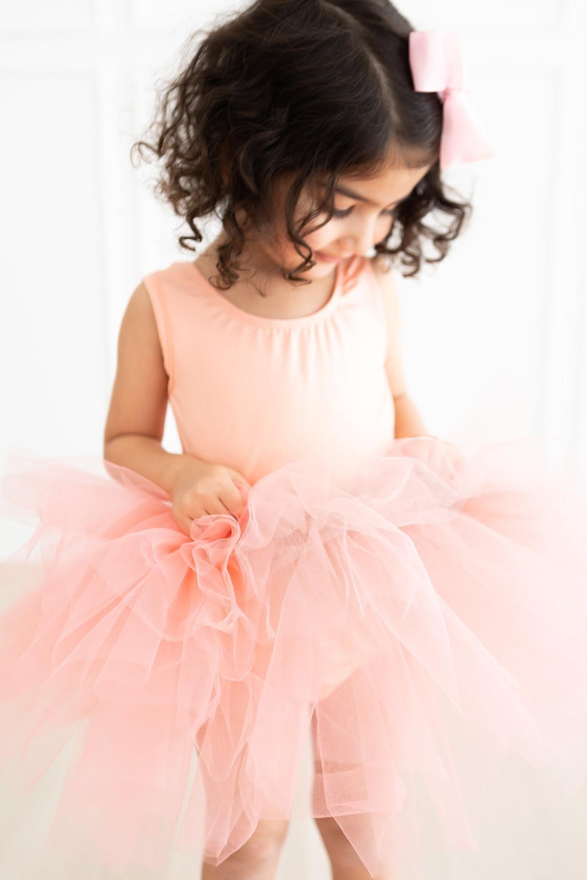 SALE Bright Peach Tank Tutu Leotard