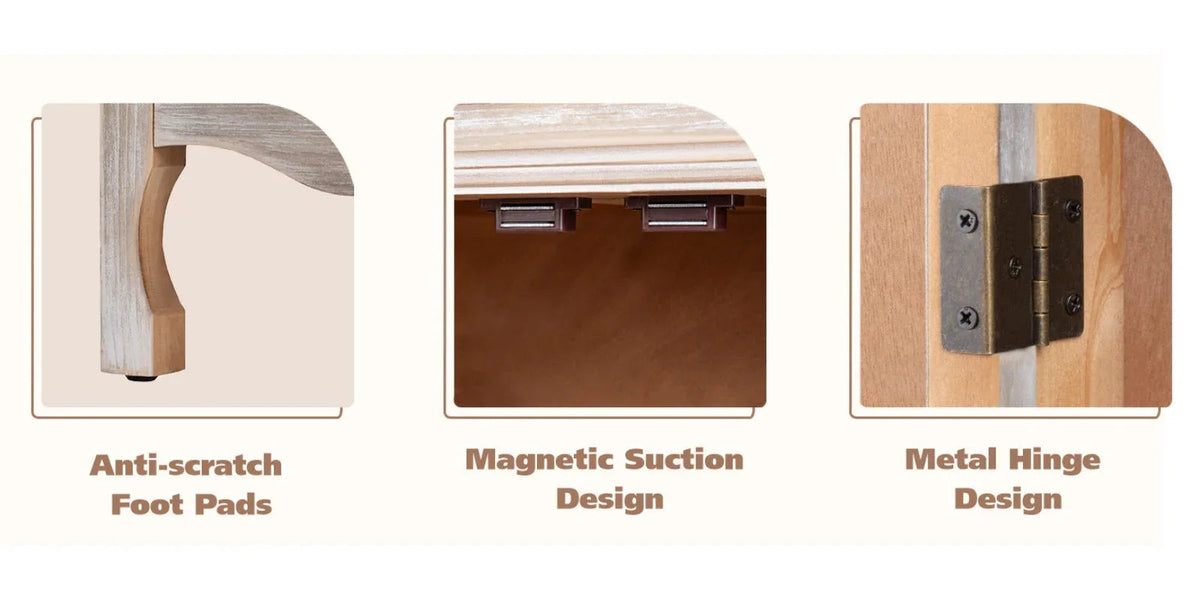 Buffet Cabinet - Vintage Wood Two-Door