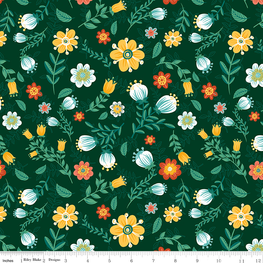 Folk Floral Blooms Pine Valley