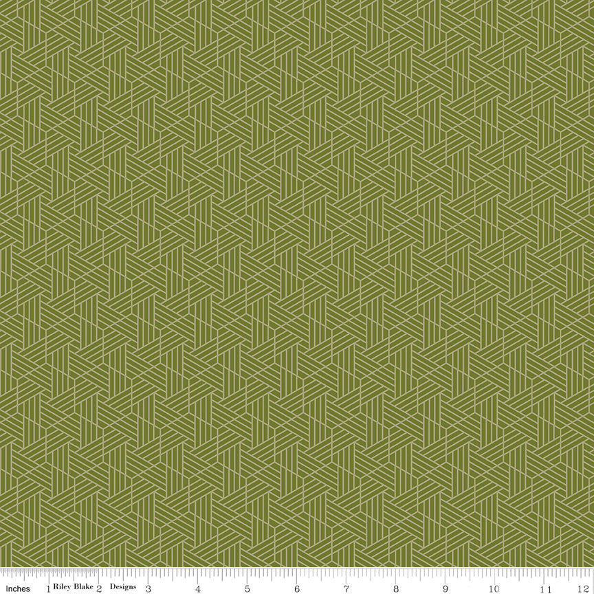 Hometown Heroes Laces Parsley Quilt Fabric