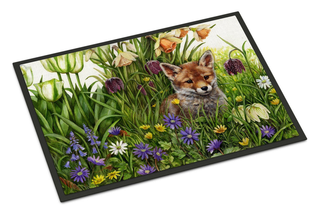April Fox by Debbie Cook Doormat Indoor Outdoor 18H X 27W Front Door Mat Rugs for Entryway, Non Slip Washable