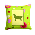 Golden Retriever Decorative Throw Pillow 14x14 Indoor Outdoor Accent Cushion, Fabric Cover with Insert for Sofa, Bed, Porch & Living Room