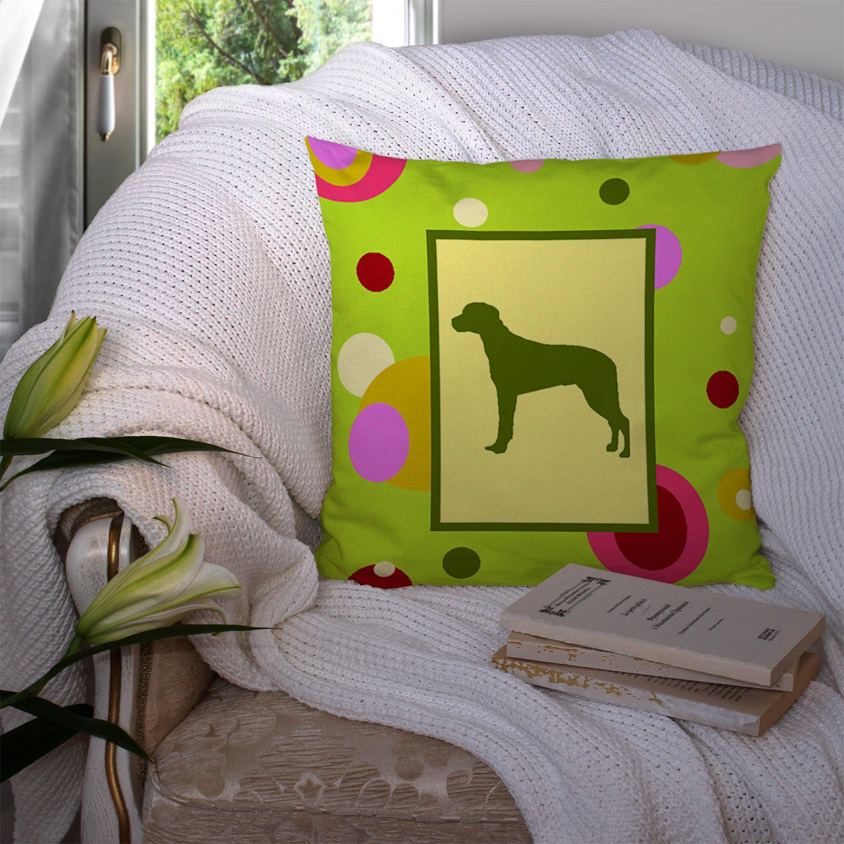 Rhodesian Ridgeback Decorative Throw Pillow 14x14 Indoor Outdoor Accent Cushion, Fabric Cover with Insert for Sofa, Bed, Porch & Living Room