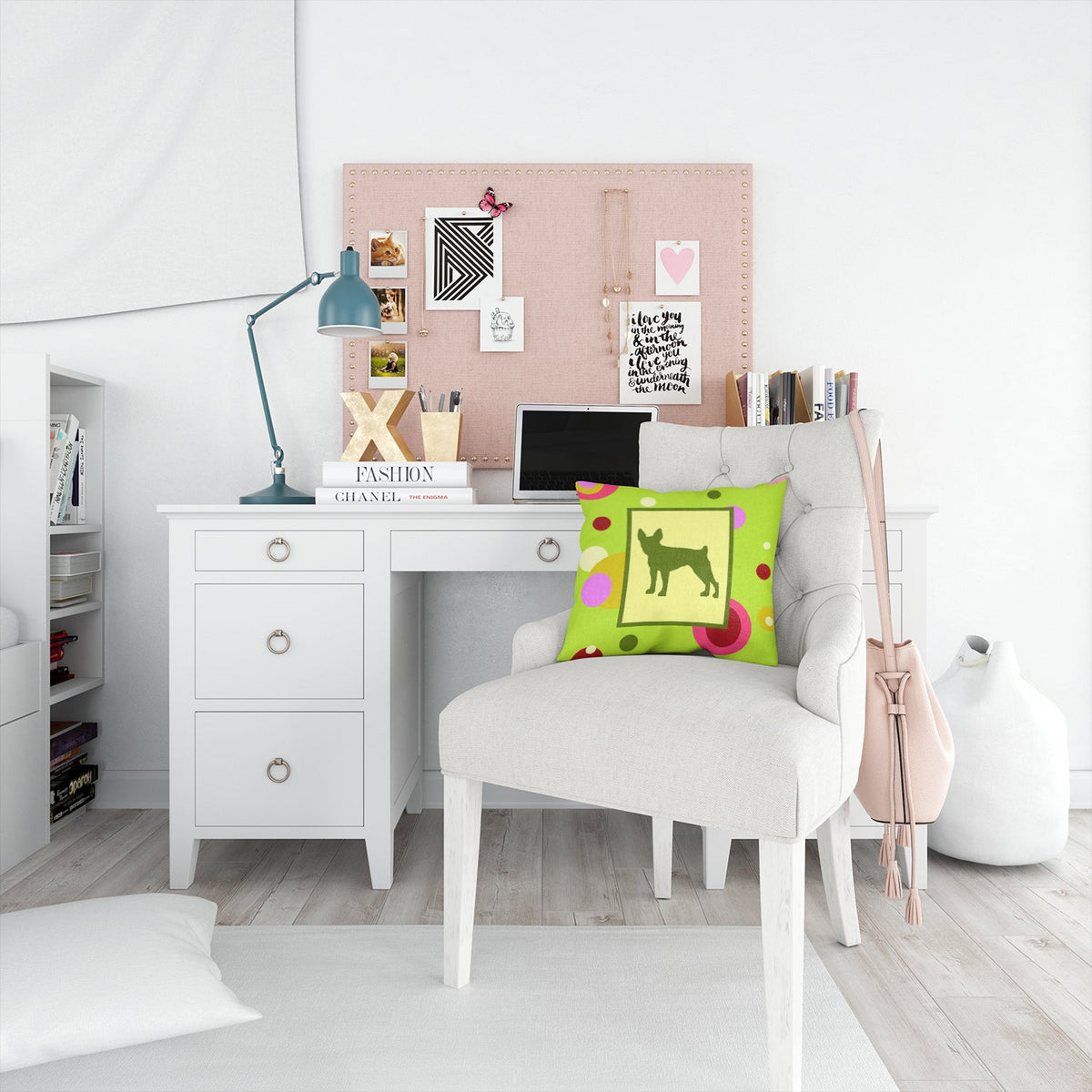 Fox Terrier Decorative Throw Pillow 14x14 Indoor Outdoor Accent Cushion, Fabric Cover with Insert for Sofa, Bed, Porch & Living Room