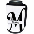 3dRose BrooklynMeme Monograms - Bold Script Monogram M - Mendoza - Can Cooler Bottle Wrap (cc_305520)
