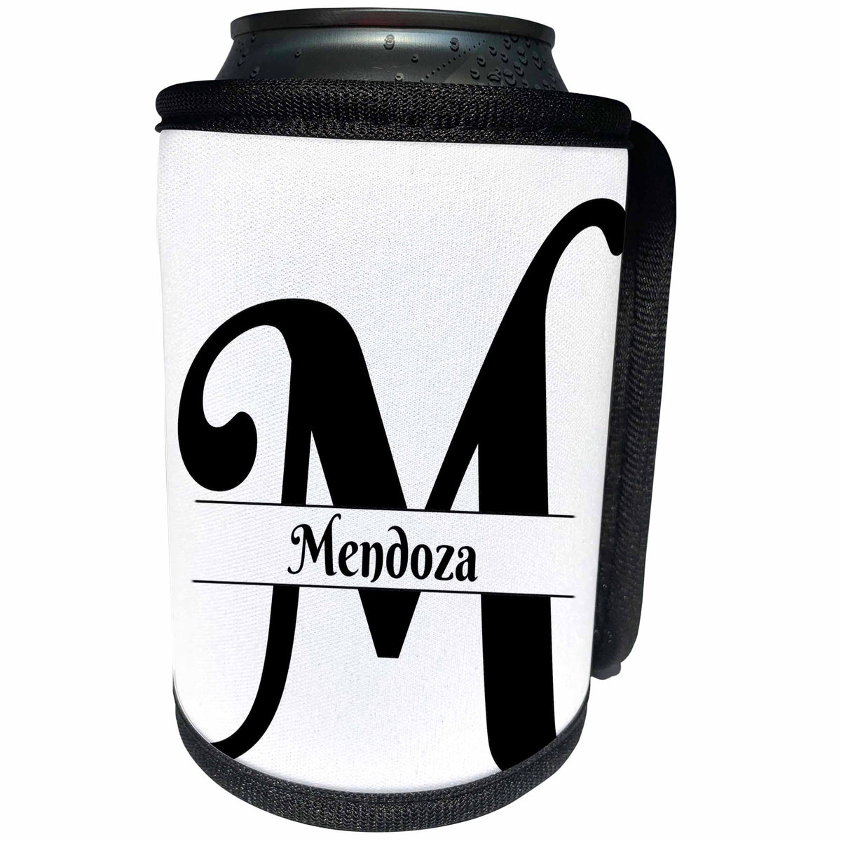 3dRose BrooklynMeme Monograms - Bold Script Monogram M - Mendoza - Can Cooler Bottle Wrap (cc_305520)