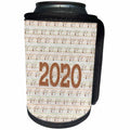 3dRose Image of 2020 with Cap Overlay on Notebook Paper, Cork... - Can Cooler Bottle Wrap (cc_329157)