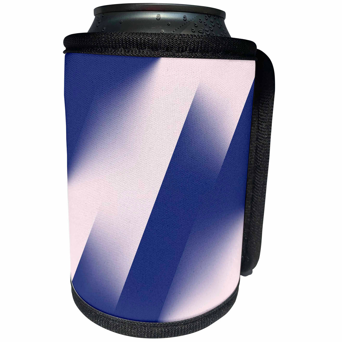 3dRose Complimentary navy blue and pink diagonal color block... - Can Cooler Bottle Wrap (cc_334275)