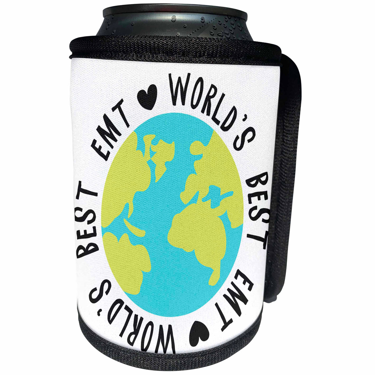 3dRose Worlds Best EMT - Emergency Medical Technician - Can Cooler Bottle Wrap (cc_335165)