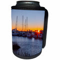 3dRose Boat Marina Sunset - Can Cooler Bottle Wrap (cc_336068)