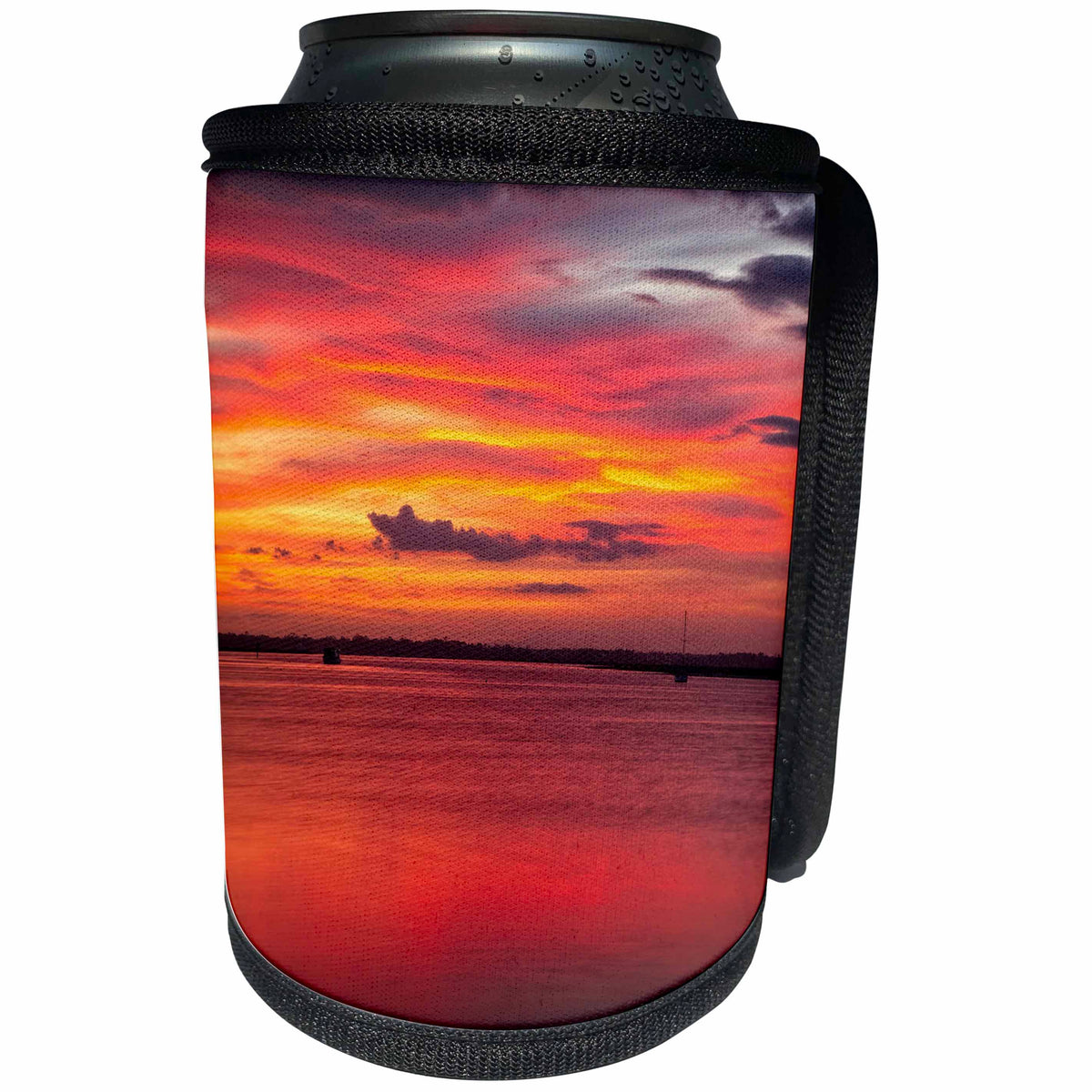 3dRose Orange Sky sunset - Can Cooler Bottle Wrap (cc_336077)
