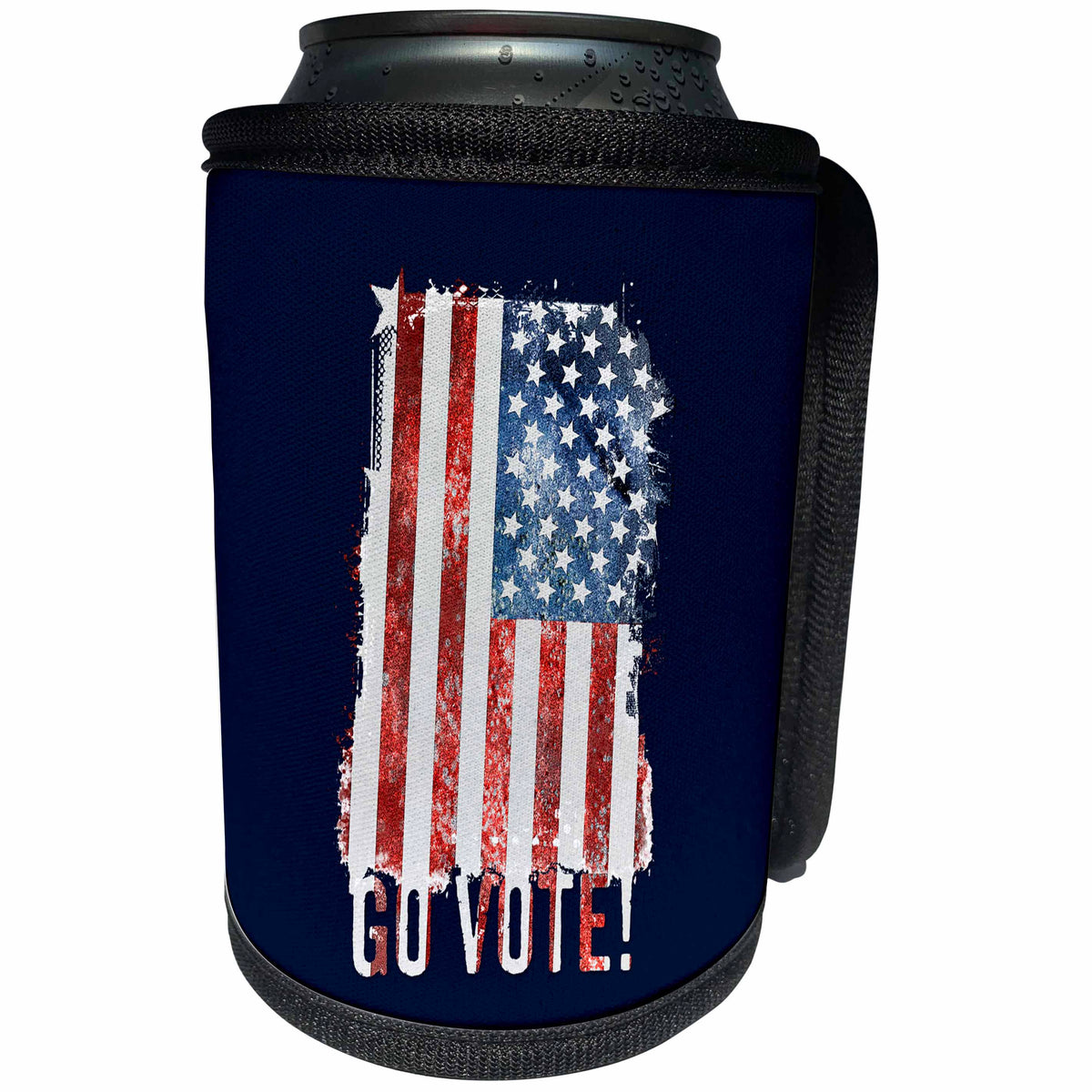 3dRose USA 2020 Election Sticker Flag Design Go Vote - Can Cooler Bottle Wrap (cc_336307)