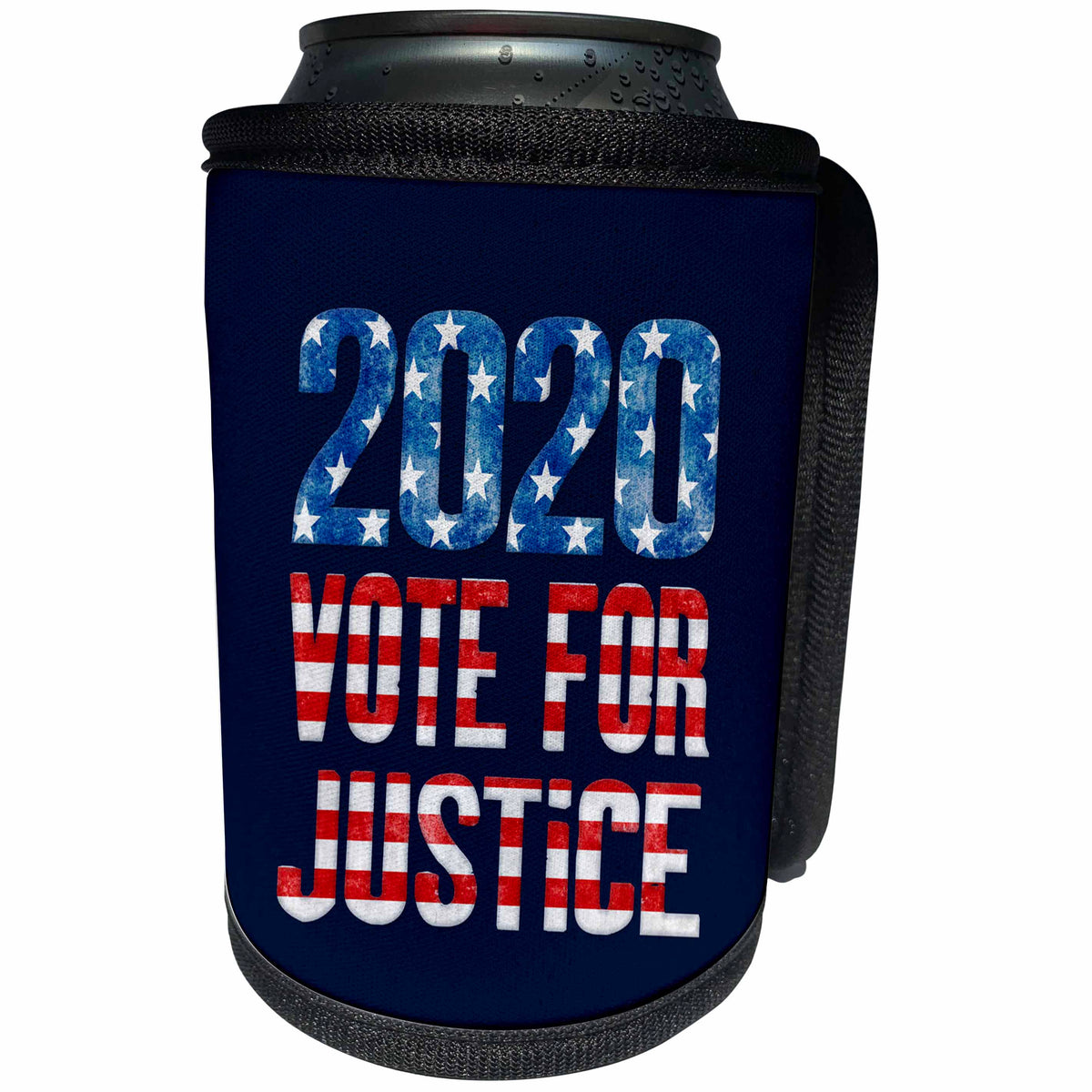 3dRose USA 2020 Election Sticker Design Vote For Justice - Can Cooler Bottle Wrap (cc_336311)