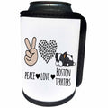 3dRose Peace Love Boston Terriers. Peace hand, paw heart, and... - Can Cooler Bottle Wrap (cc_337854)